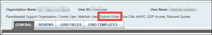 preferences submit order function
