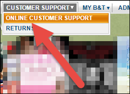 online customer support option